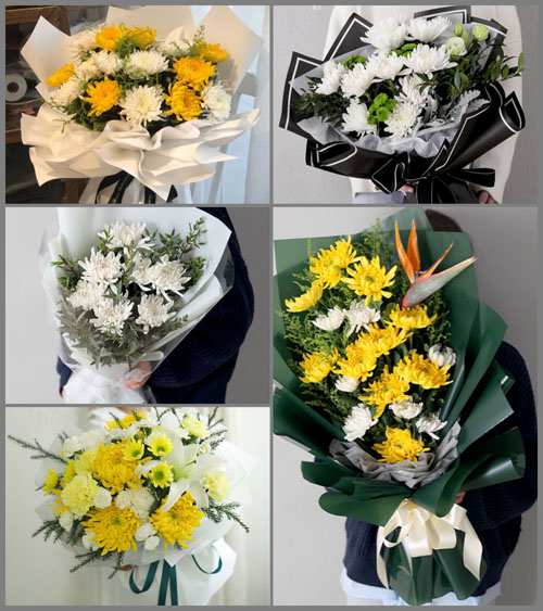 湖南永州道县白芒铺镇西园村白事花束代送